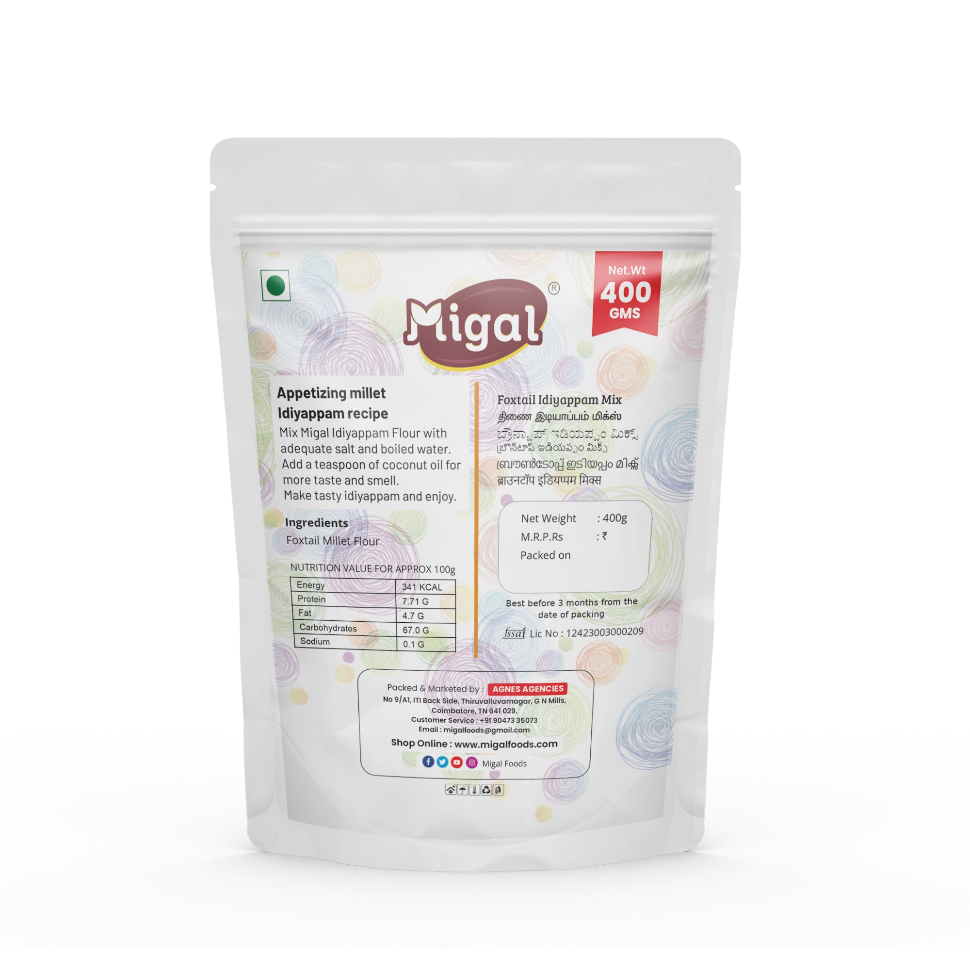 Migal Foxtail Idiyappam Mix - 400g