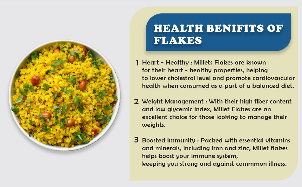 millet flakes Foxtail millet flakes organic millet flakes millet poha flakes online pearl millet flakes ragi flakes for weight loss rolled millet flakes