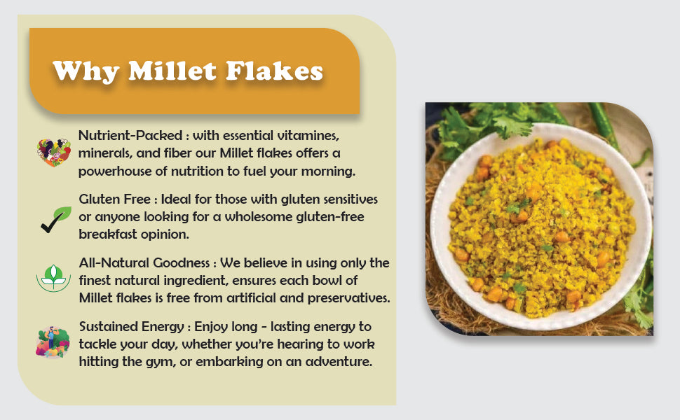 Migal Millet Flakes Combo - Barnyard Flakes + Red Rice Flakes