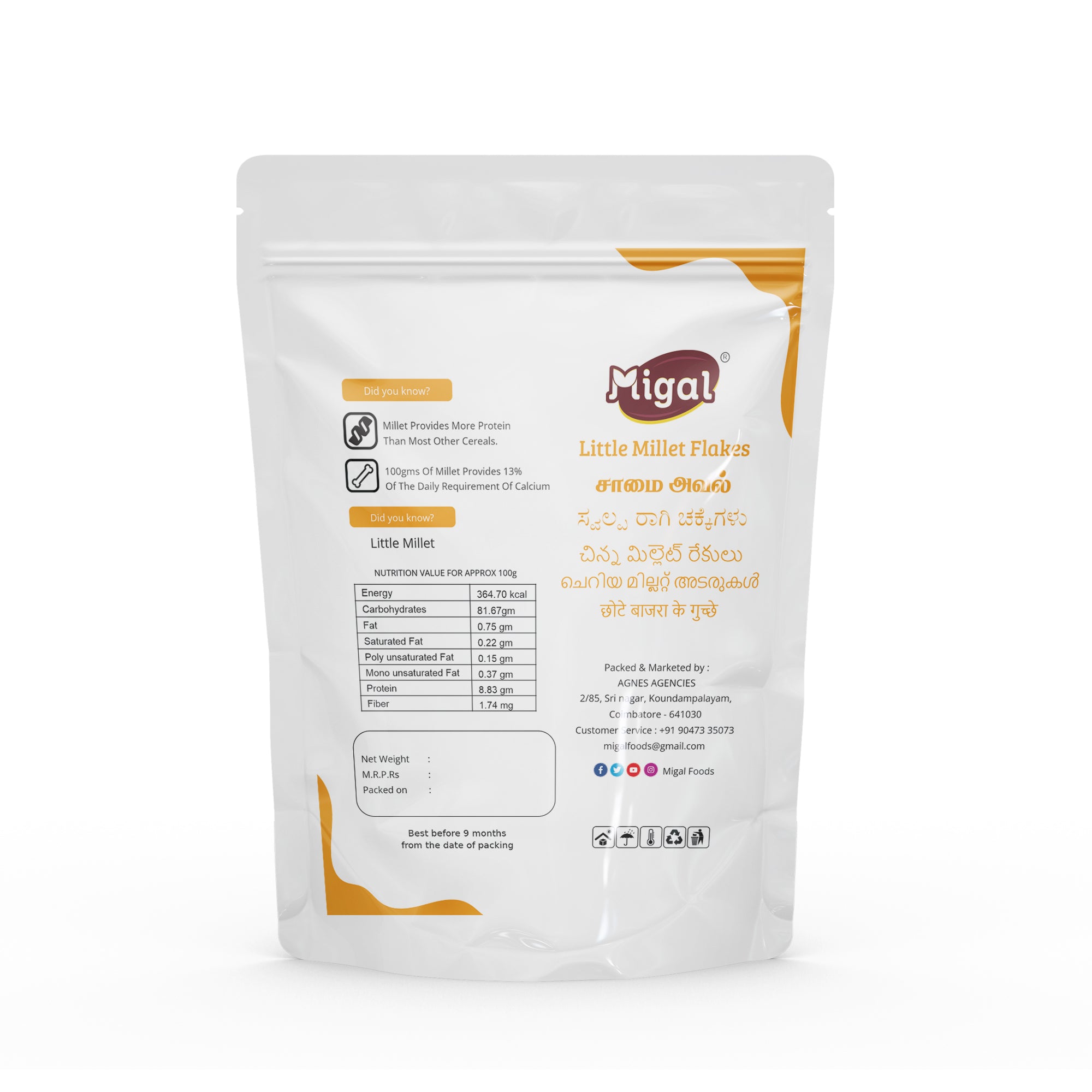 Little Millet Flakes Nutritional Facts