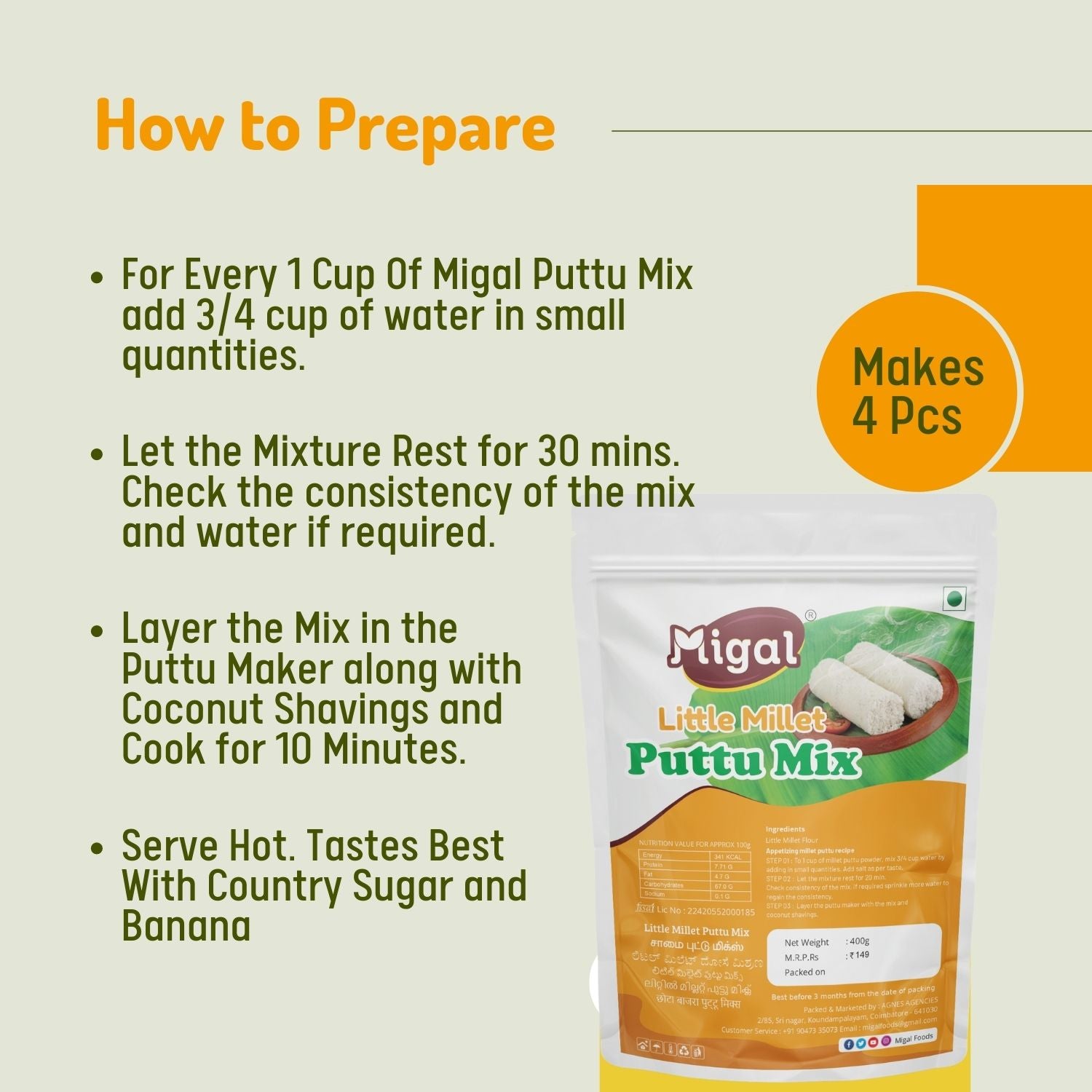 Little Puttu Mix Recipe