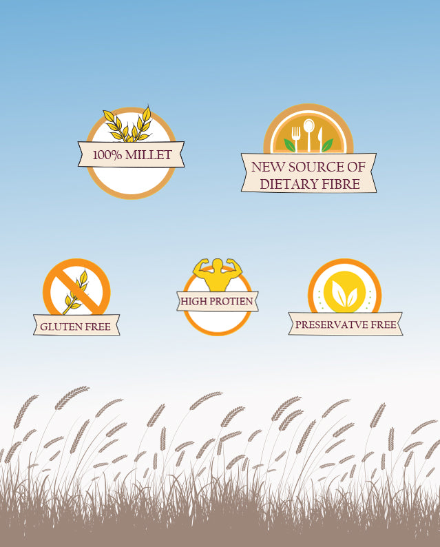 100% Millet Gluten Free High Protein Preservative Free New Source of Dietary Fiber