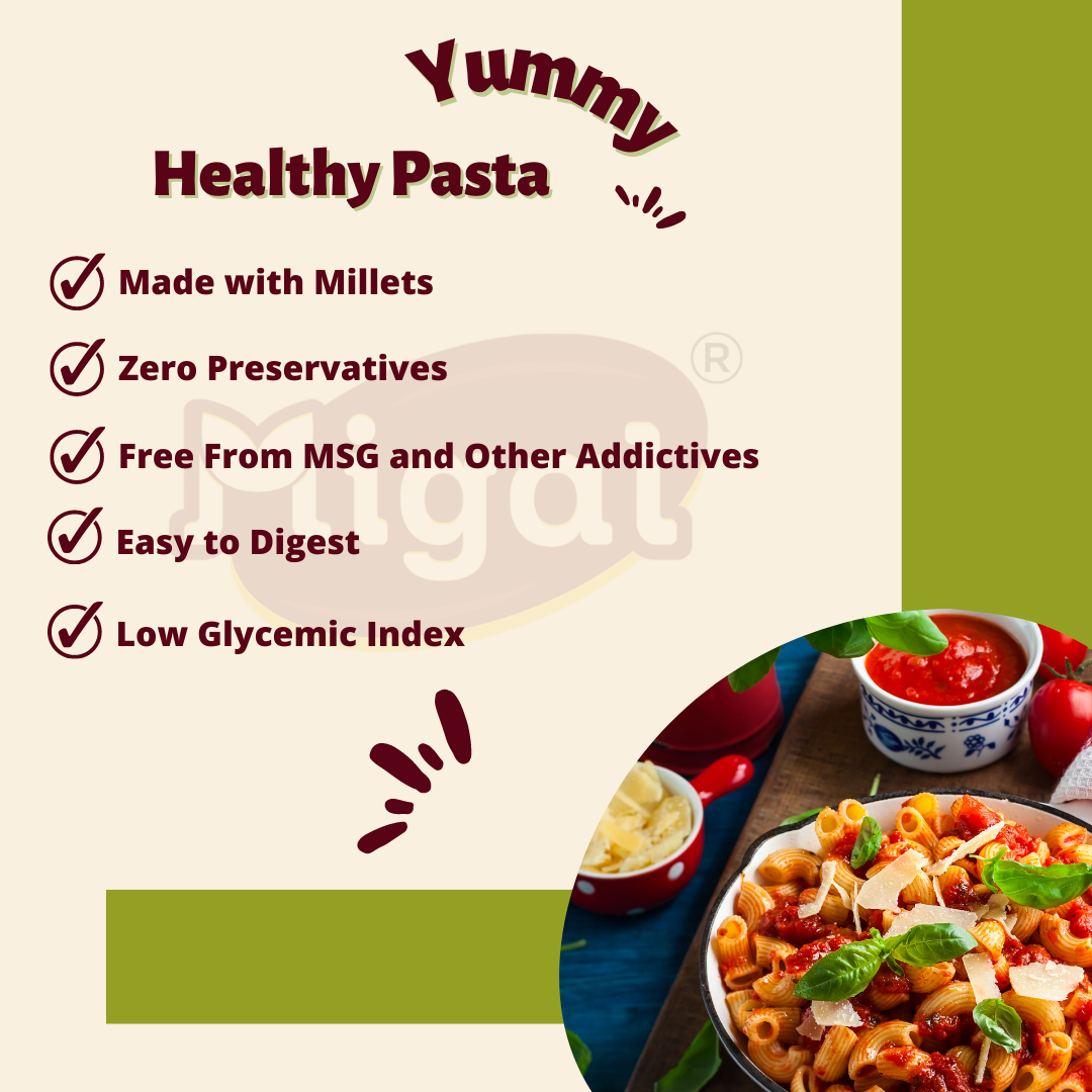 100% Natural, made with millets, Zero preservatives, Easy to Digest, Low Glycemic Index
