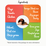 Ragi kambu Wheat Red rice Green Gram Sago Varagu Thinai Dry Ginger Barley 
Roasted Grams