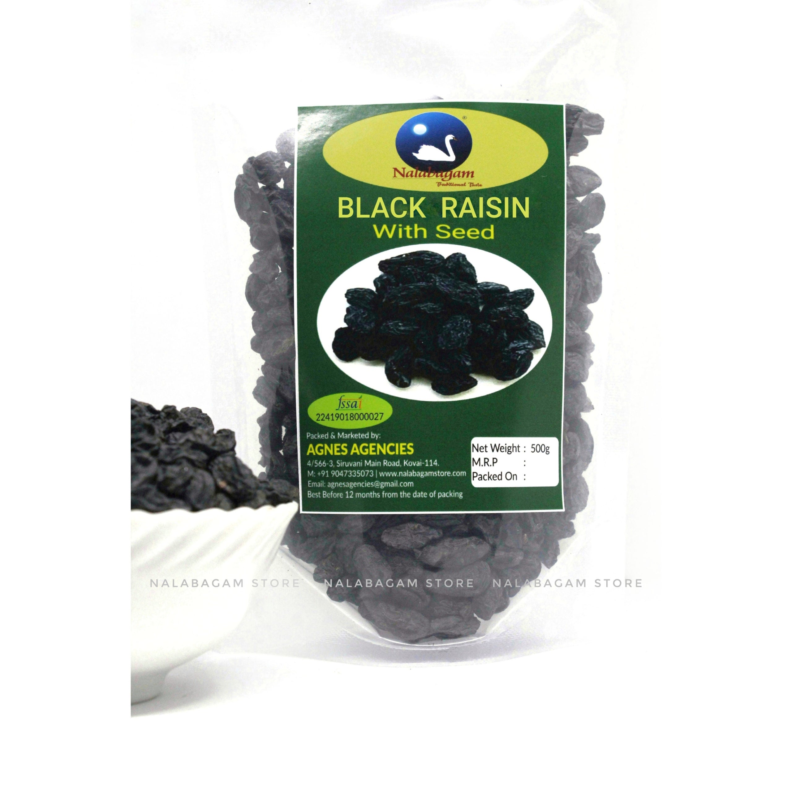 Black Raisins With Seeds - Nalabagam